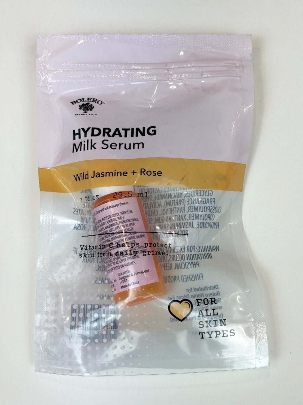 Bolero Beverly Hills Hydrating Milk Serum Wild Jasmine + Rose, 1 oz / 29.5 ml